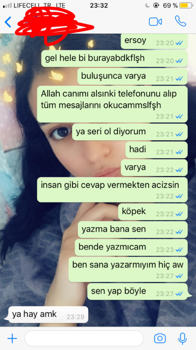 Sevgilimle mesajımız?