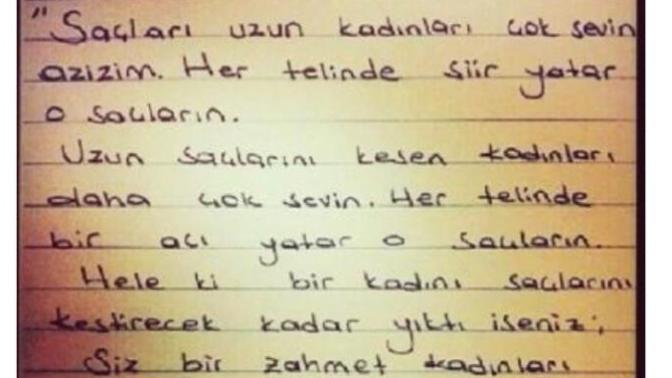 Saçlarına kıyan kadın her şeyden vazgeçmiş kadın mıdır yoksa her şeye yeniden başlayan mı?