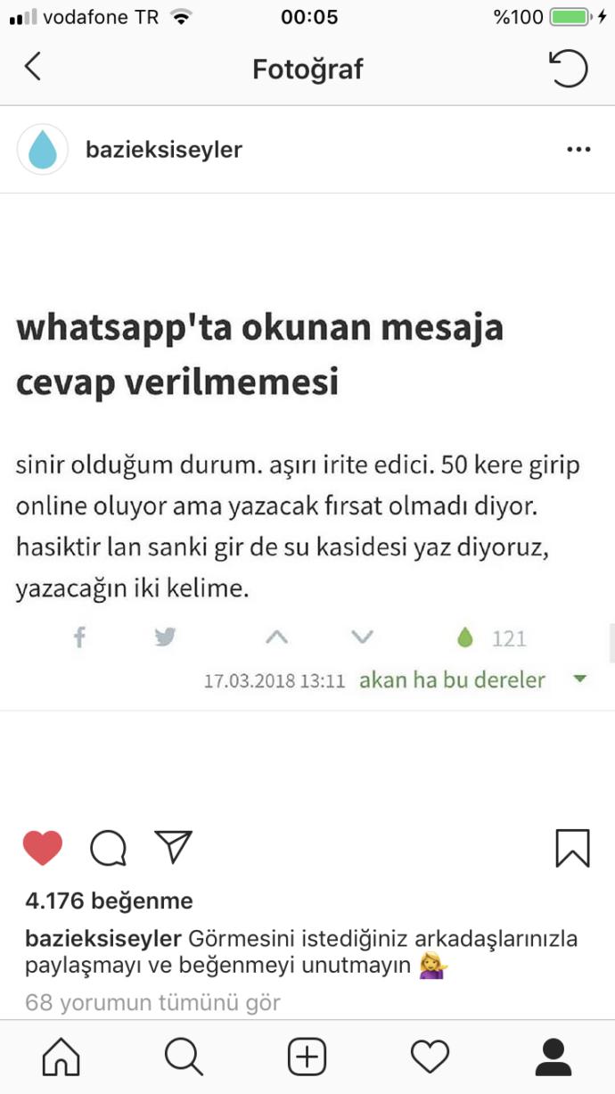 WhatsApptan yazdığınız biri size görüldü attığı zaman ne hissediyorsunuz?