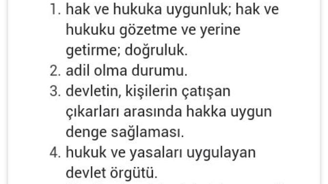 Hmm demek adalet istiyorsunuz :D Bence bidaha düşünün tdk beklentinizi başka bir kelime ile ifadeleştirmiş olabilir?