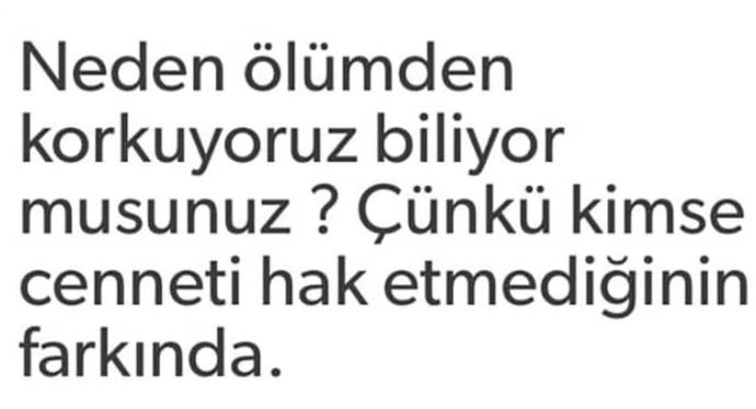 Ölümden korkuyor musunuz? neden?