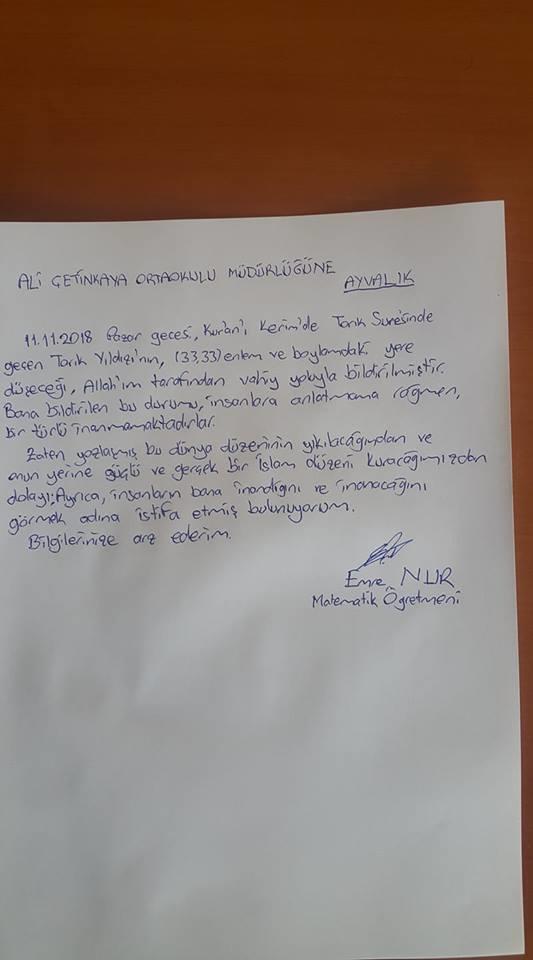 Tarık Yıldızı istifa eden öğretmen
