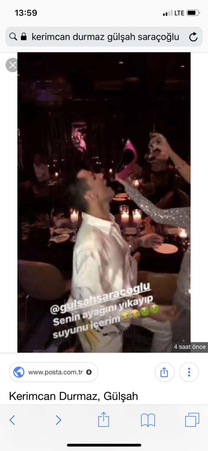 Kerimcan Durmaz doğum gününde Gülşah Saraçoğlu’ nun ayakkabısından şampanya içmesi hakkında ne düşünüyorsunuz?