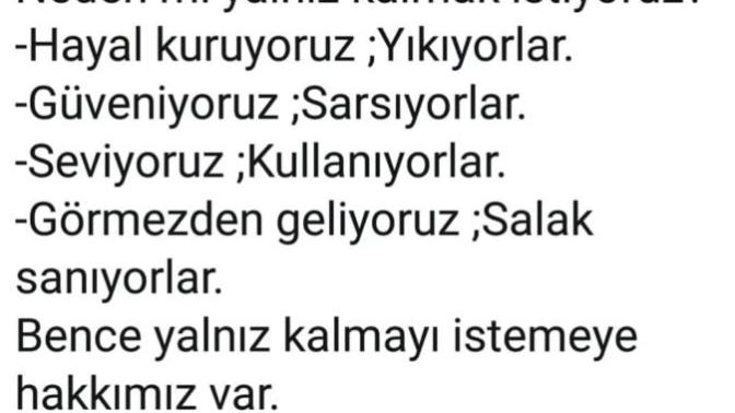 Neden yalnız kalmayı tercih ediyorsunuz?