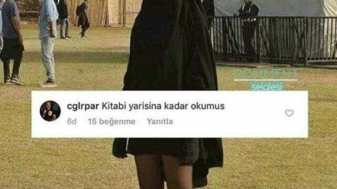 Kitabı yarısına kadar okuyan, kapalı kadın modeli, bu olabilir mi?