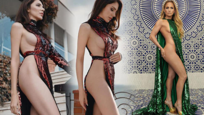 Tuğçe Aral, Jennifer Lopez pozu verdi. Hangisinin pozu daha güzel sizce?