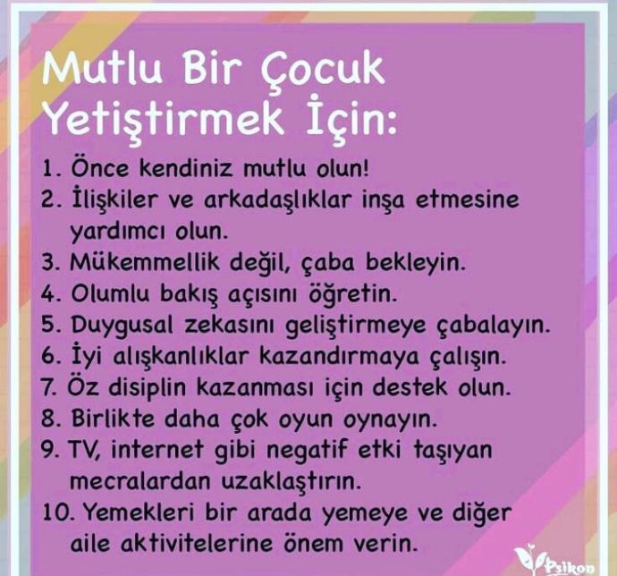 Mutlu bir çocuk yetiştirmek için ne yapmalıyız?