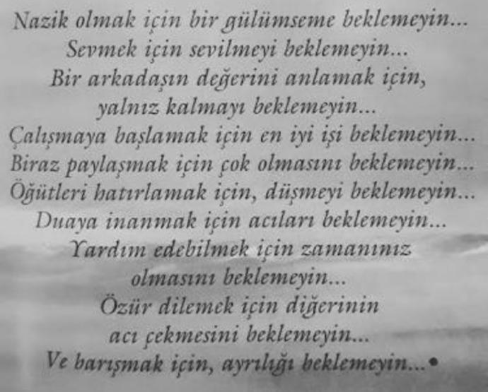 Sevmek için sevilmeyi bekleyenlerden misin?
