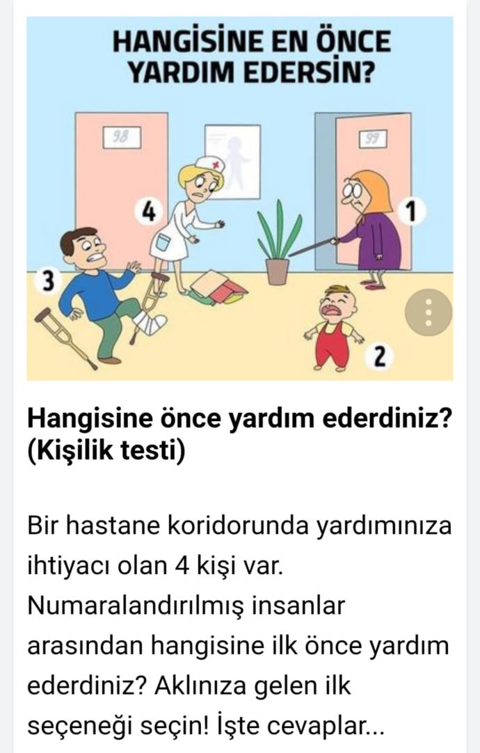 Once hangisine yardim edersin?