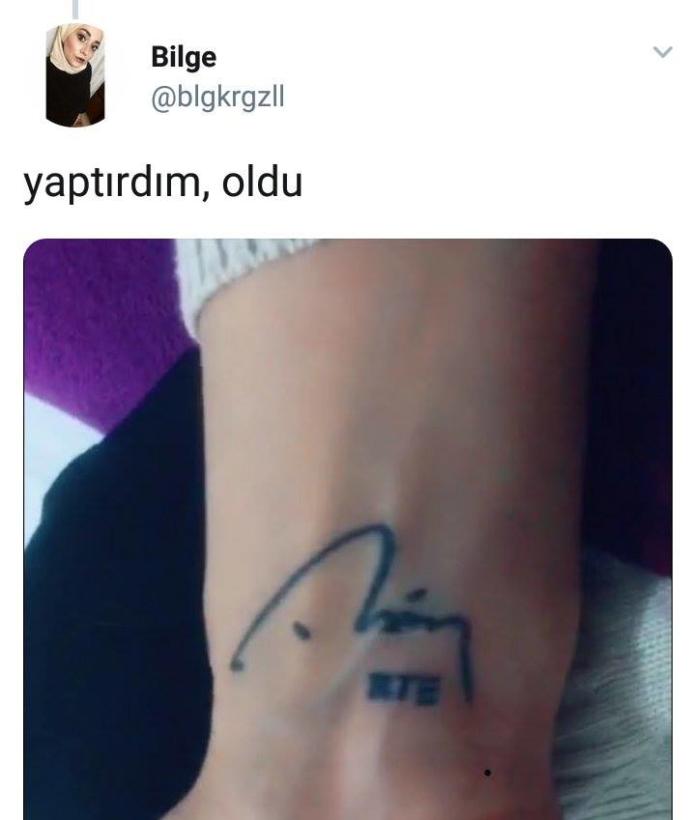 RTE imzalı dövme