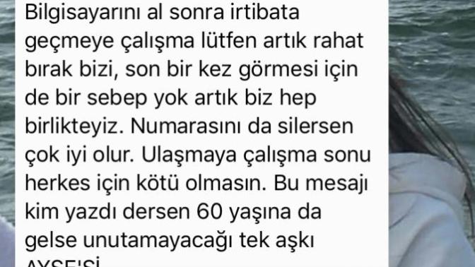 Size umut verip eski sevgilisine gidiyor sonra kız size bu mesajı atıyor tepkiniz ne olur?