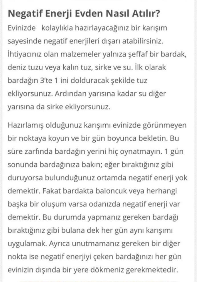 Negatif Enerji Evden Nasıl Atılır?