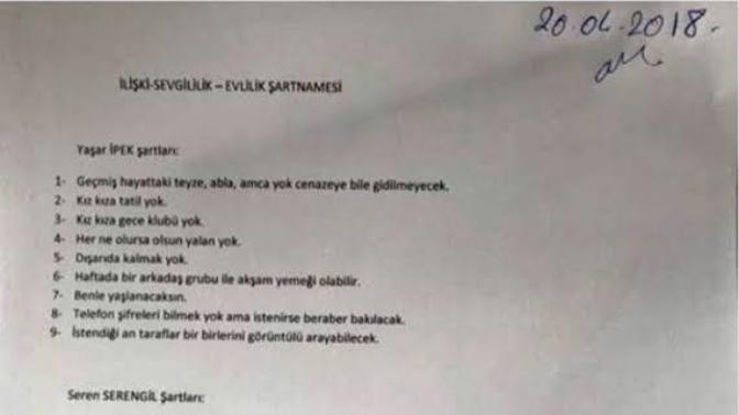 Sevgililik sözleşmesi imzalasanız, ilk 3 maddesi ne olurdu?