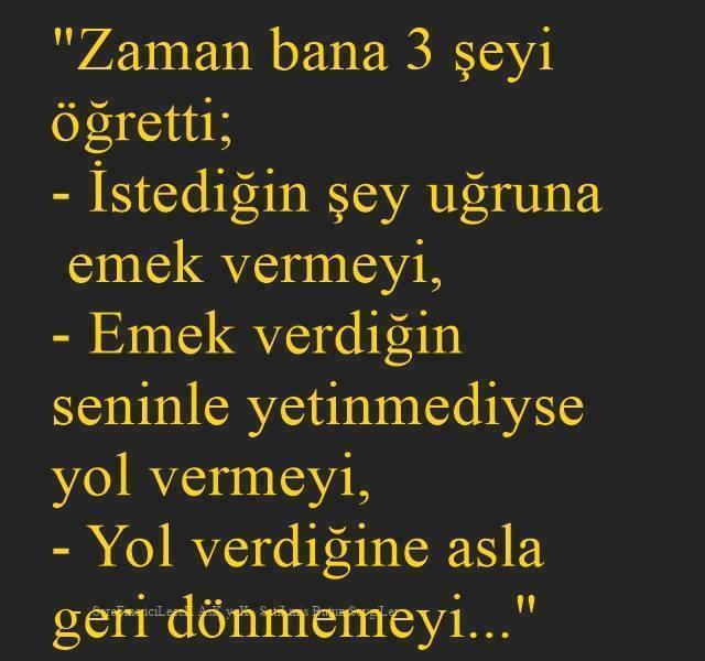 Zaman size neyi öğretti?