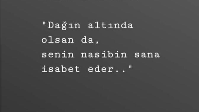 Nasip kısmet işine inanır mısınız?