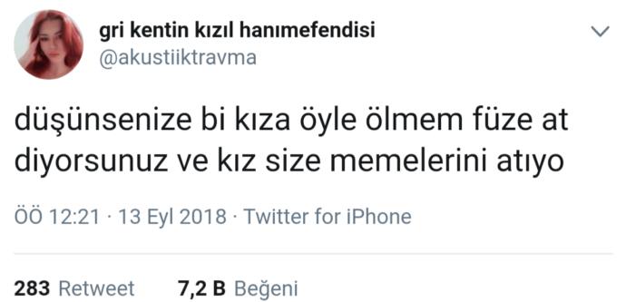 Öyle ölmem füze at