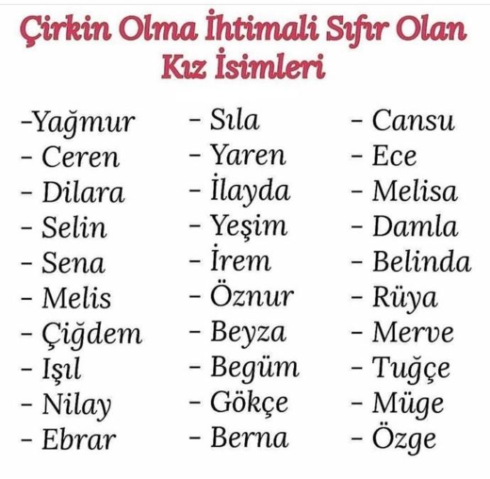 Bu isimler doğrumu?