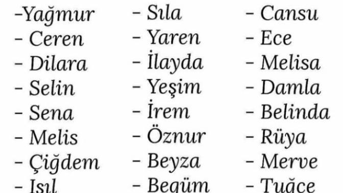 Bu isimler doğrumu?