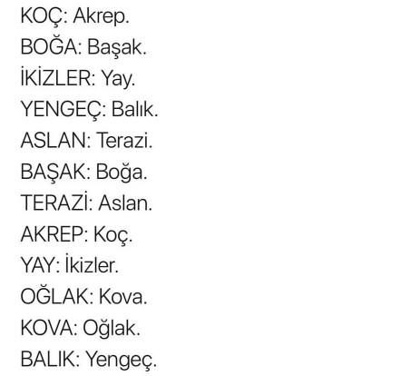 Burçlar ve onların ikizleri?