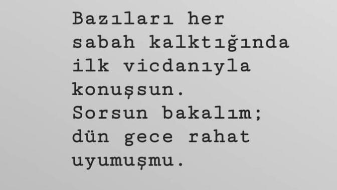 Vicdanınız rahat mı?