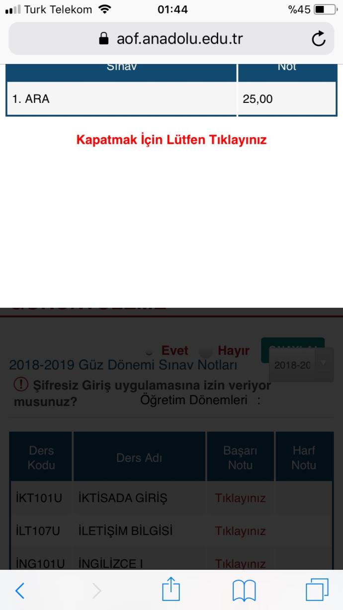 Açıköğretim not sisteminden anlayan?