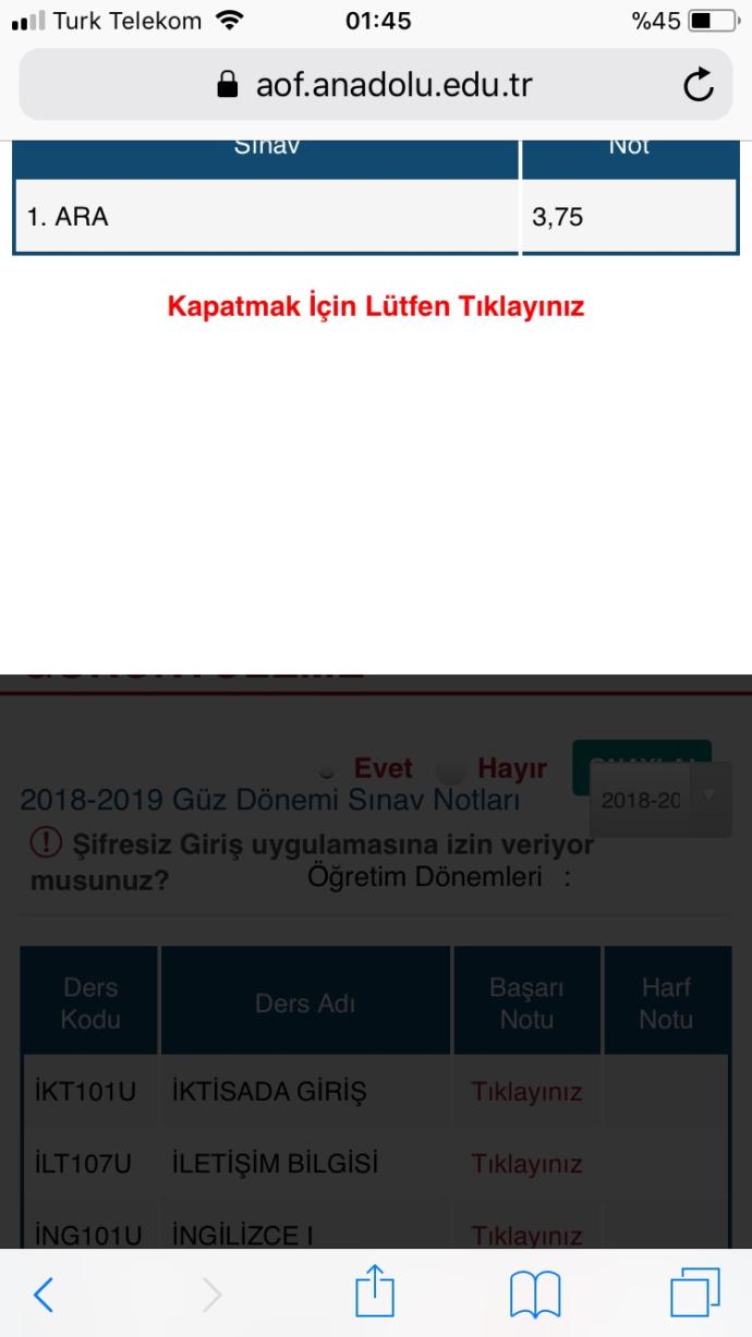 Açıköğretim not sisteminden anlayan?