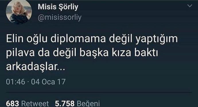 Elin oğlu tipimize mi bakar, yaptığımız yemeğe mi?