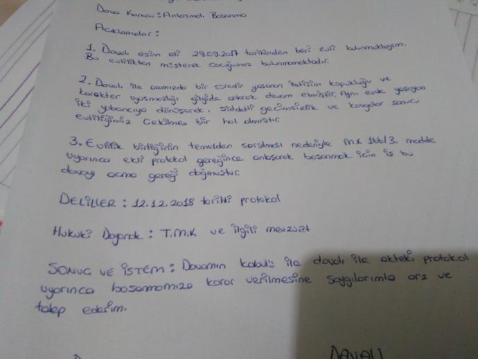 Anlaşmalı boşanma dava dilekçesi?