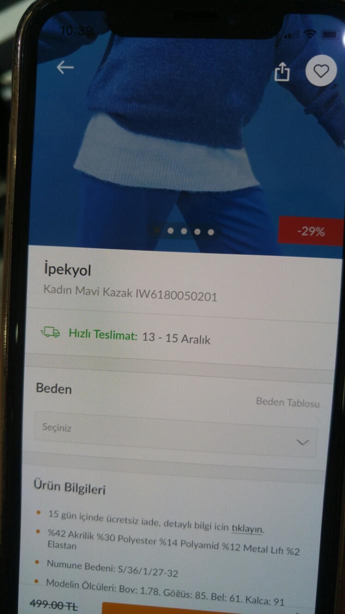 Trendyol uygulamasında daha önce ürün değerlendirmesi vardı kaldırıldı mı?