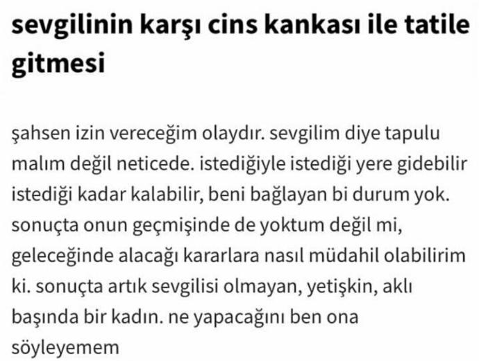 Sevgilinizin karşı cins ile tatile gitmesine tepkşniz ne olurdu?