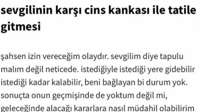 Sevgilinizin karşı cins ile tatile gitmesine tepkşniz ne olurdu?