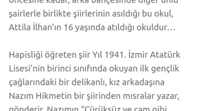 Sevdiği kıza şiir yazdığı için okuldan atılan, hapse giren şair Attila İlhan'ın hikayesini biliyor muydunuz?
