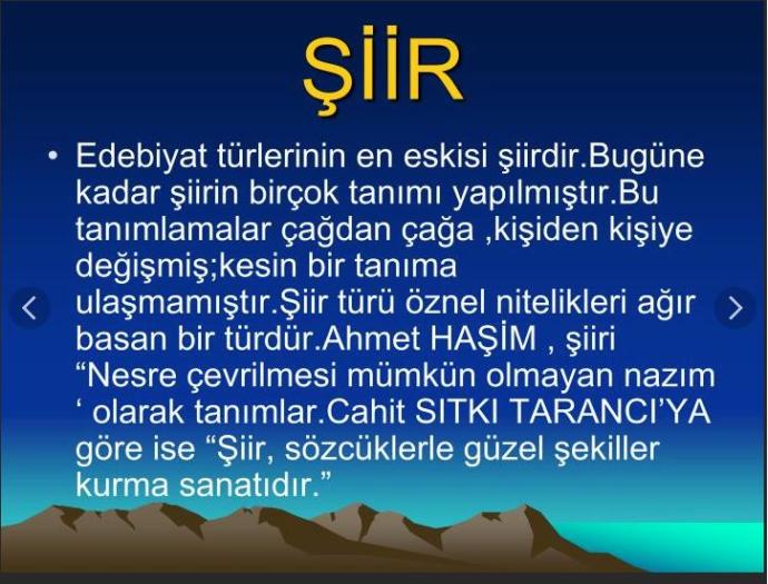 Size göre şiir nedir?