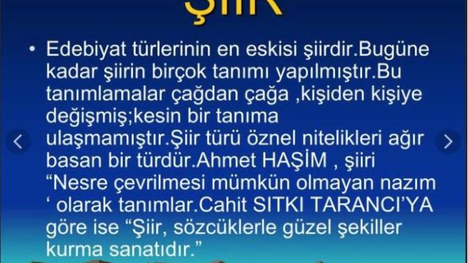 Size göre şiir nedir?