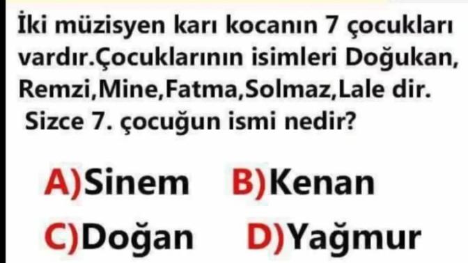 7. Çocuğun ismi nedir?