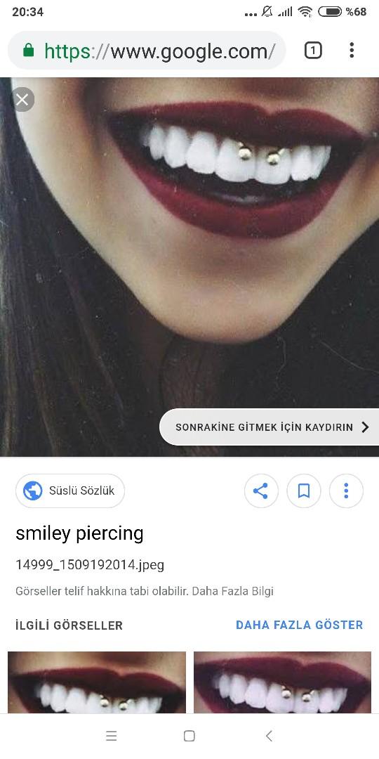 Smiley piercing saklanır mı?