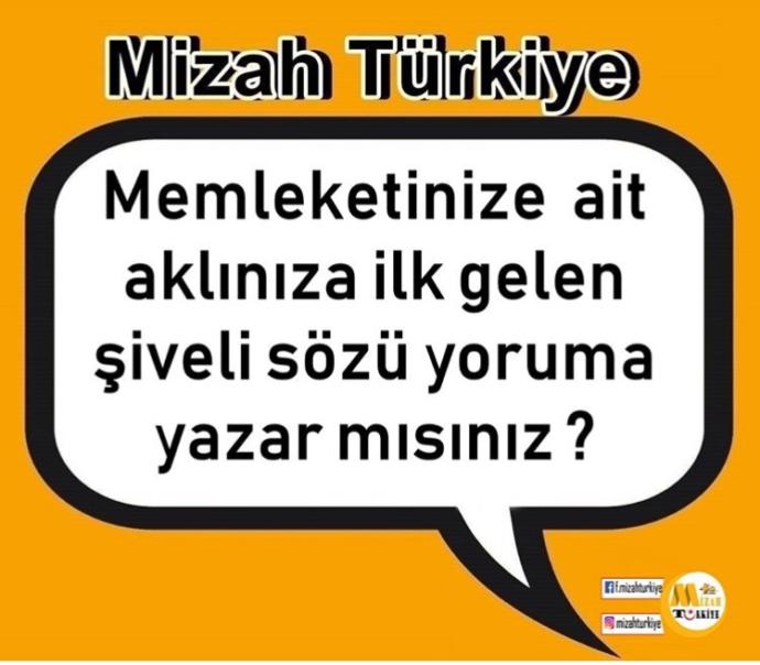 Memleketinize ait şiveli bir söz yazar mısınız?