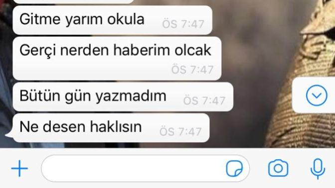 Niye yazmıyorsun kurban olduğum kolun mu yok?