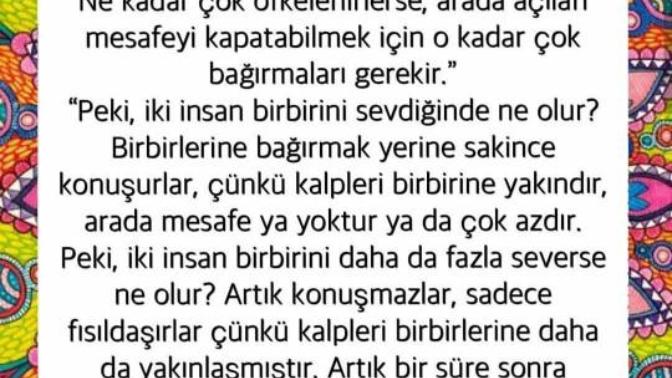 İki insan birbirini sevince ne olur?