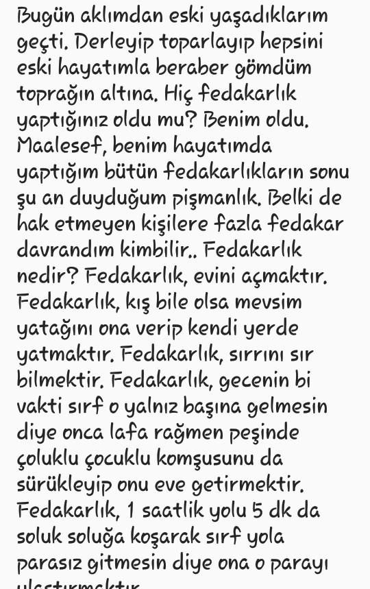 Hiç fedakarlık yaptığınız oldu mu? Fedakarlık nedir sizin için?