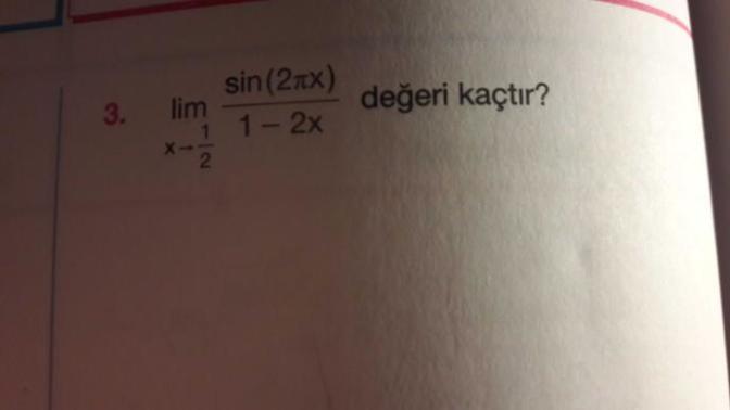 Şu soruya bakar mısınız?