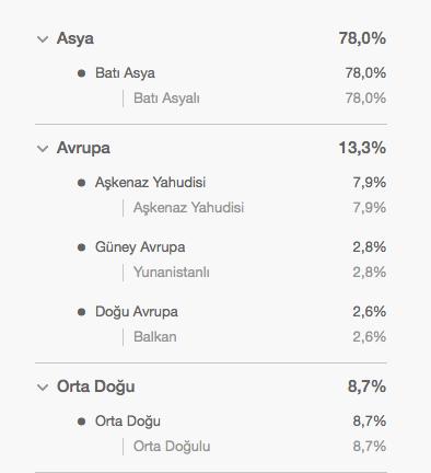 Etnik köken testi yaptirdim, sizce sonuclar dogrumudur?