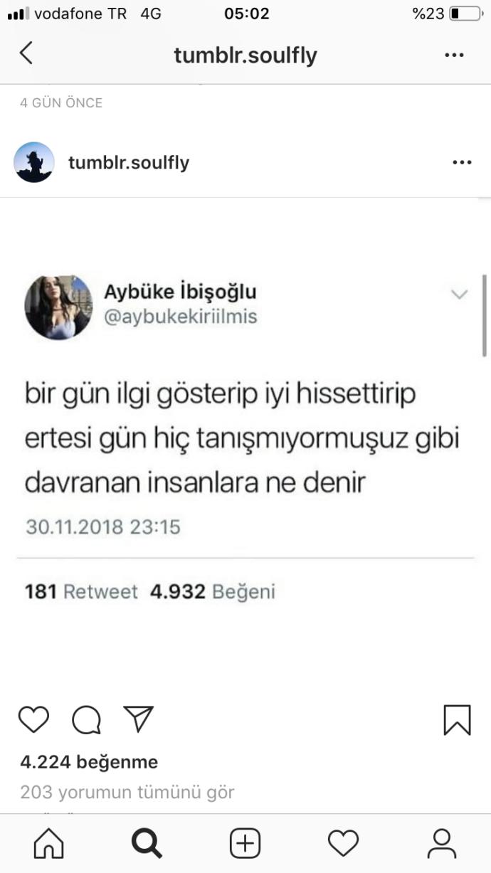 Bir gün ilgi gösterip, flört etme hissi uyandıran; öteki gün hiçbir şey olmamış gibi hiç tanışmamış gibi davranan birine ne denir?