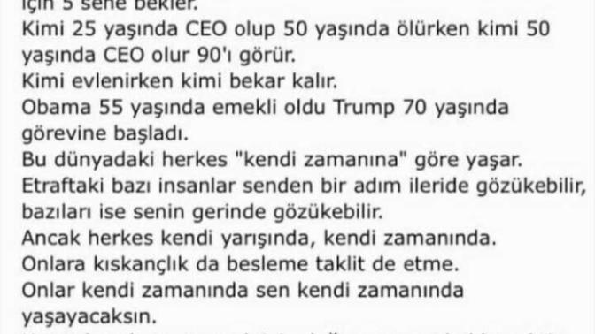 Geç kalmak diye bişey var mı yok mu?