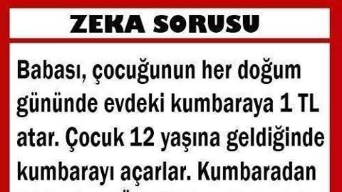 Biraz beyin jimnastiği yapalım mı?