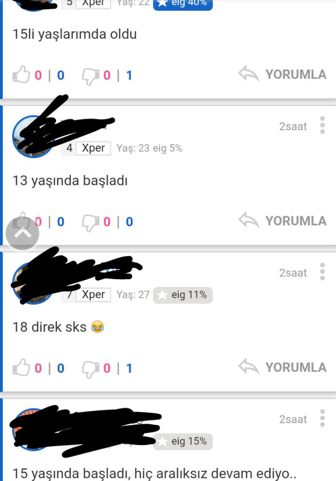 İlk cinsel deneyiminiz kaç yaşında oldu?
