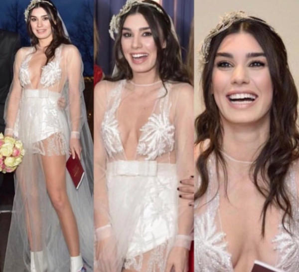 burcu kiratli gelinlik
