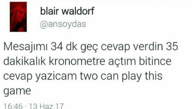 Flört ettiğiniz kişi size geç cevap verdiğinde; Hemen mi cevap atarsınız yoksa siz de geç mi yazarsınız?