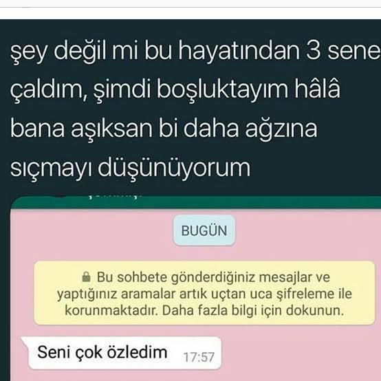 Seni çok özledim. 