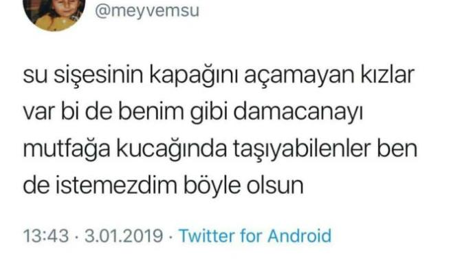 Şu şişesini açamayan kız mı/damacanayı sırtlayan kız mı?